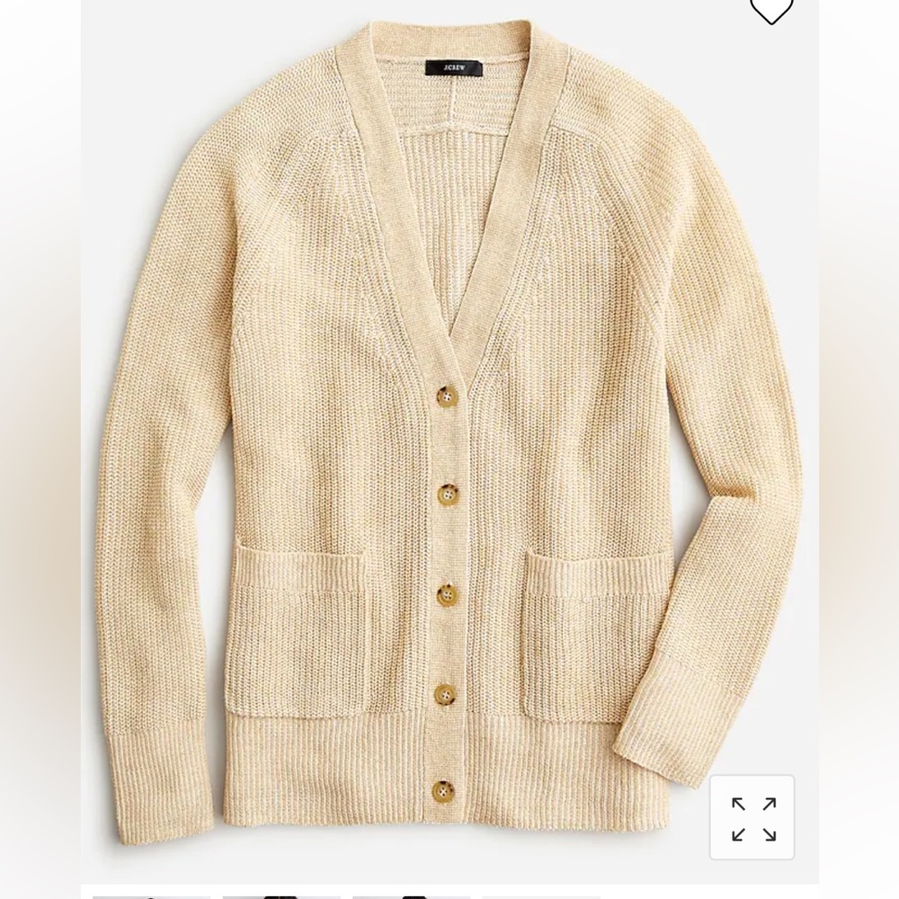 J. Crew Linen Blend Cardigan